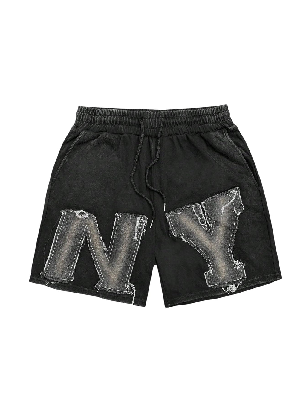 VIPWOLF Men's Star Graphic Y2k Shorts Distressed Track Shorts Streetwear
