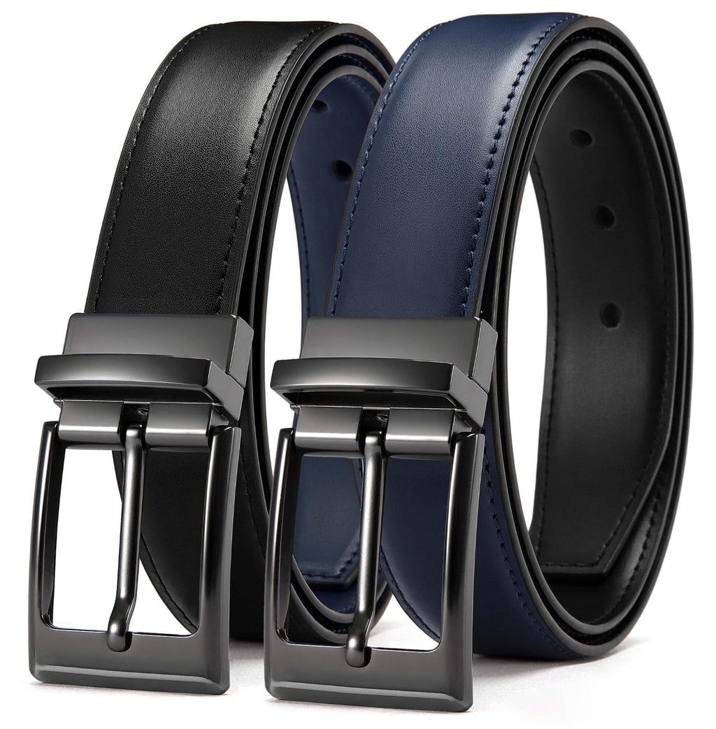 CHAOREN Reversible Belt Men 1 Piece - 1.25" Leather Dress Belt