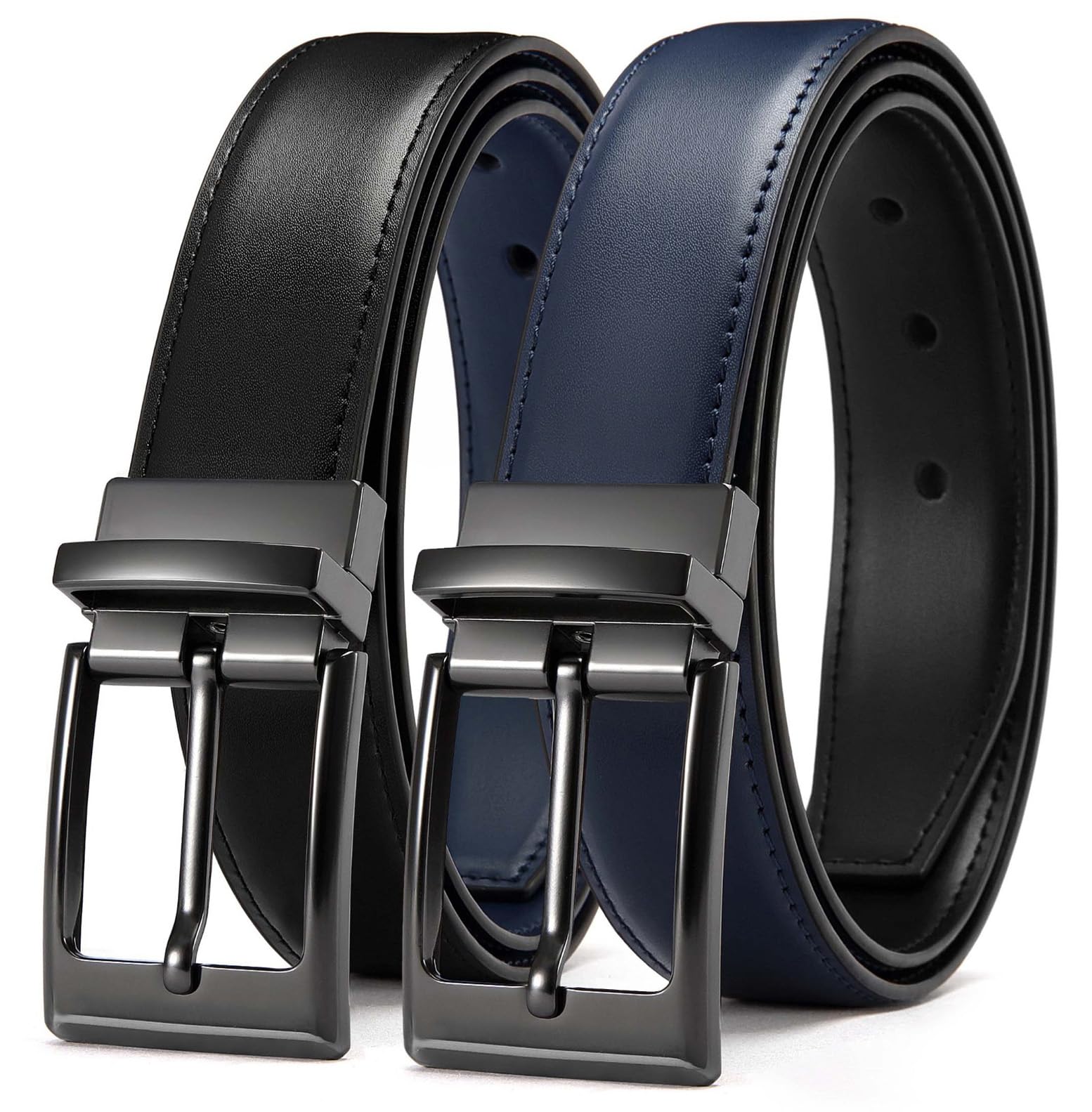 CHAOREN Reversible Belt Men 1 Piece - 1.25" Leather Dress Belt