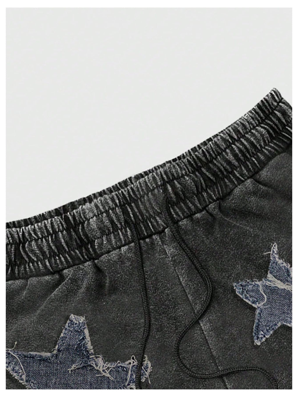 VIPWOLF Men's Star Graphic Y2k Shorts Distressed Track Shorts Streetwear