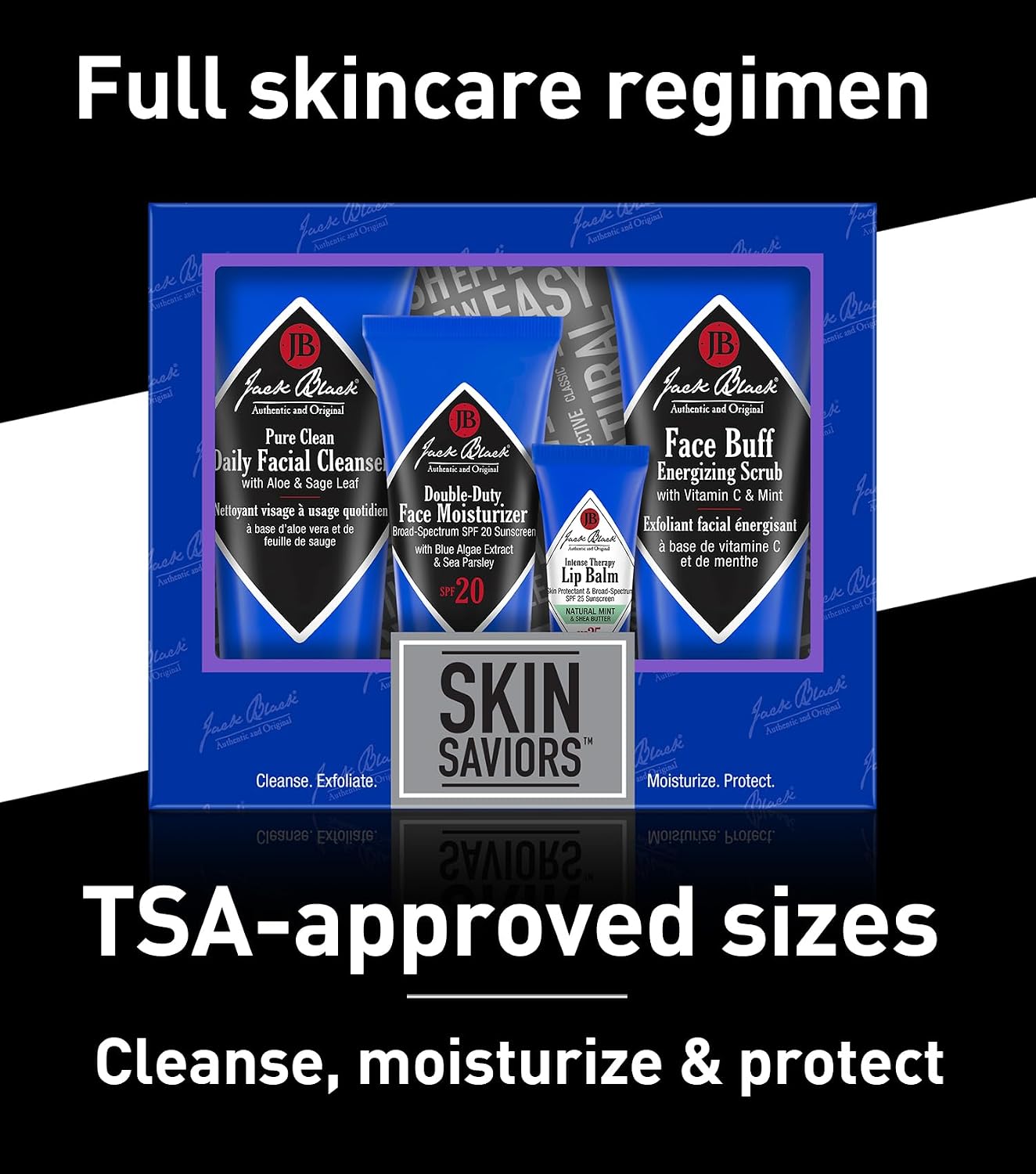 Jack Black Men's Skincare Kit, Men's Gift Set, Travel-Ready