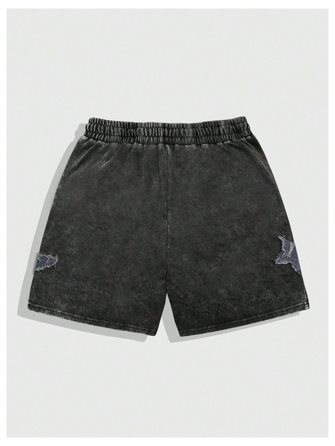 VIPWOLF Men's Star Graphic Y2k Shorts Distressed Track Shorts Streetwear