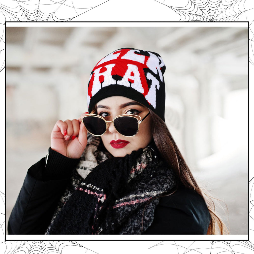 Ramede 4 Pcs Y2k Beanie - Double Sided Graphic Beanies for Men and Women, Acrylic Knitted Y2k Hats Accessories