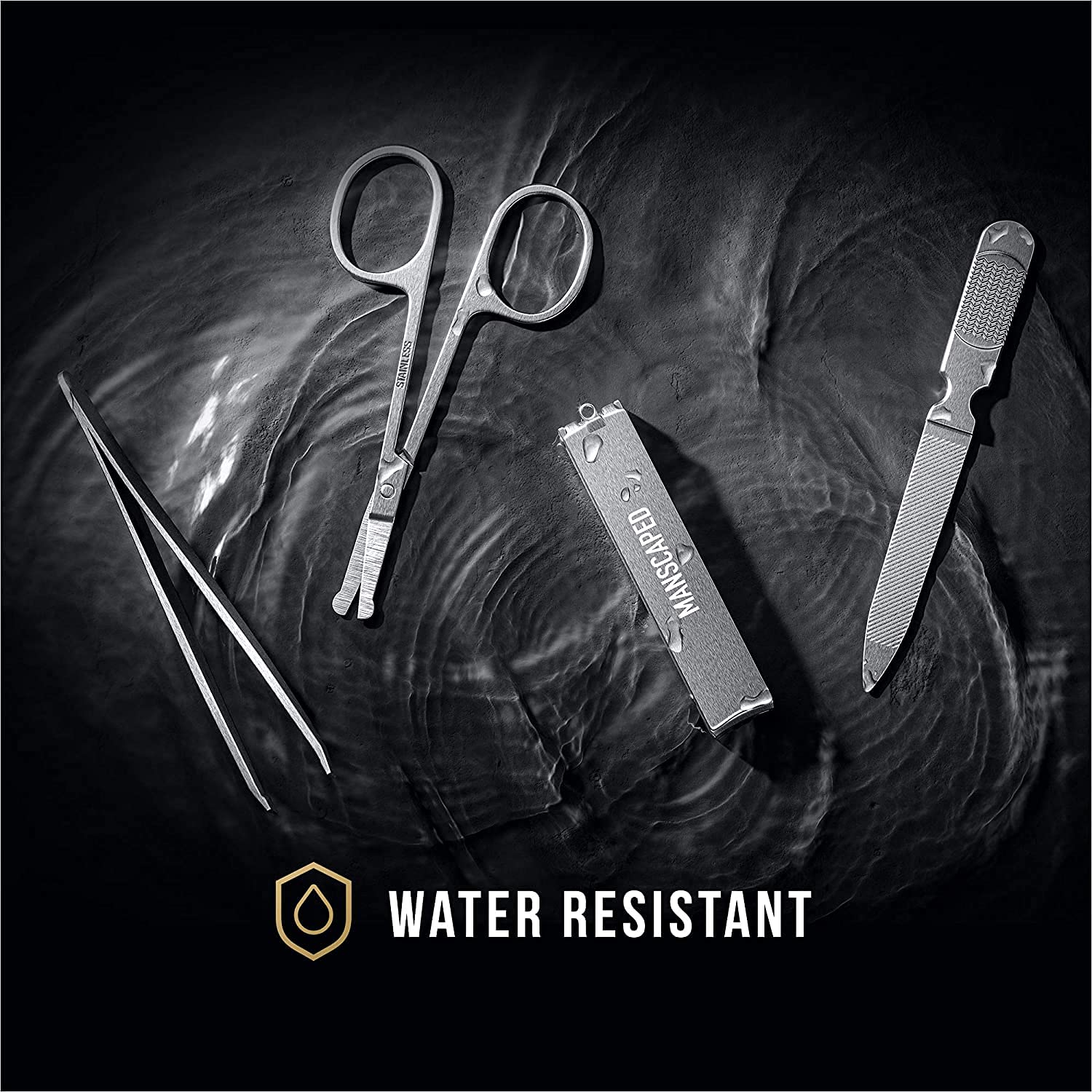 MANSCAPED® Shears 3.0, 5-Piece Precision Men’s Nail Grooming Travel Kit