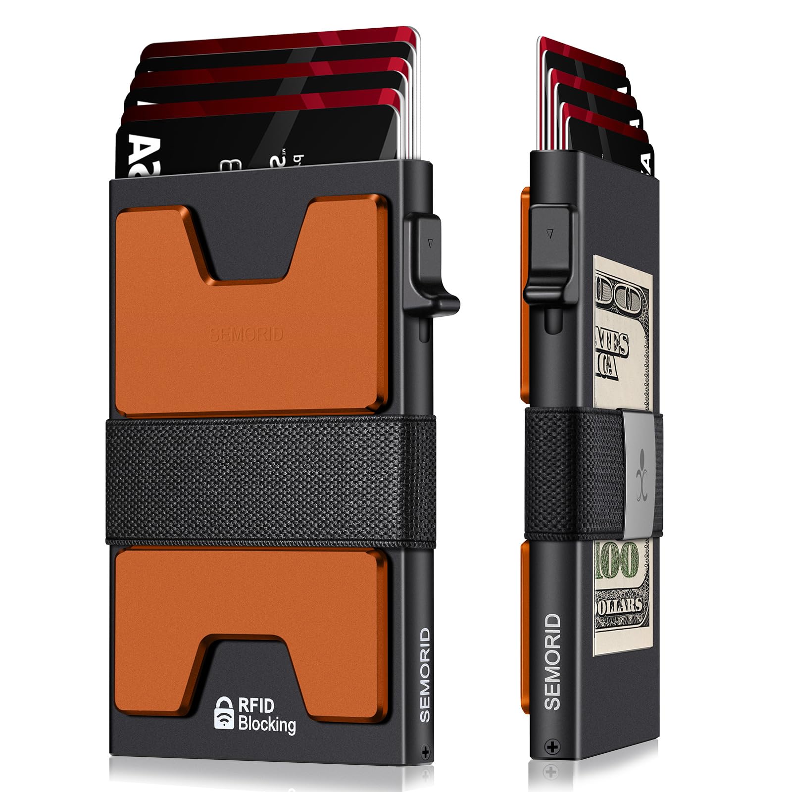 SEMORID RFID Blocking Slim Card Holder Wallet for Men Wallet Minimalist