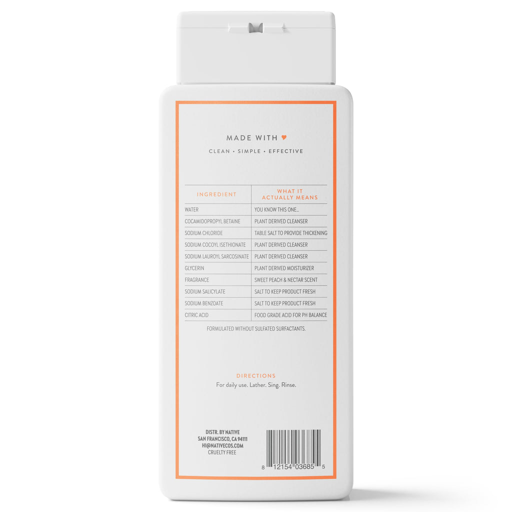 Native Clean Body Wash, Gentle & pH-balanced for Sensitive Skin, 24-Hr Freshness for Men & Women, Vegan & Cruelty-Free, Free of Sulfates, Parabens & Phthalates, Sea Salt & Cedar, 18 fl oz