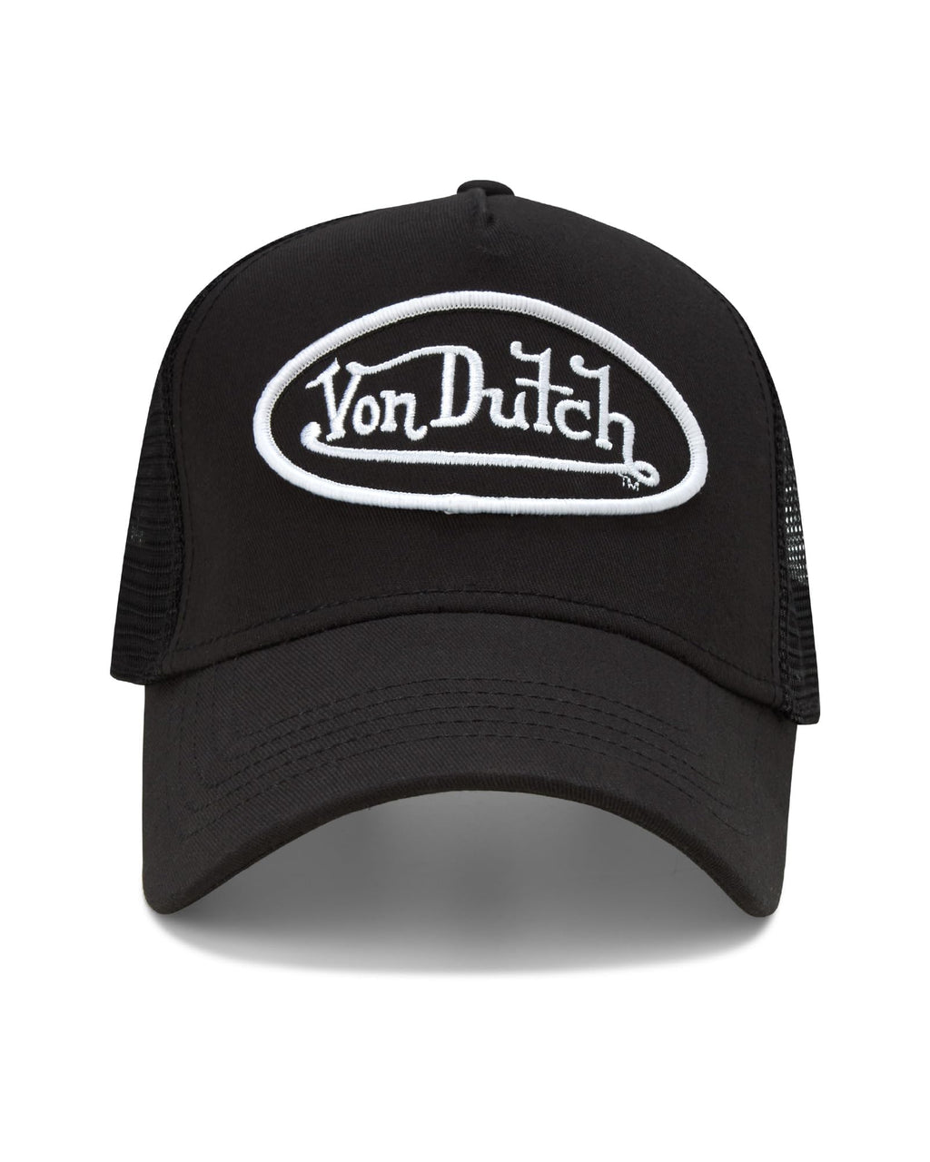 Von Dutch Unisex Trucker Hat - Retro Classic Solid Color Mesh Back Snapback Baseball Cap for Men & Women.