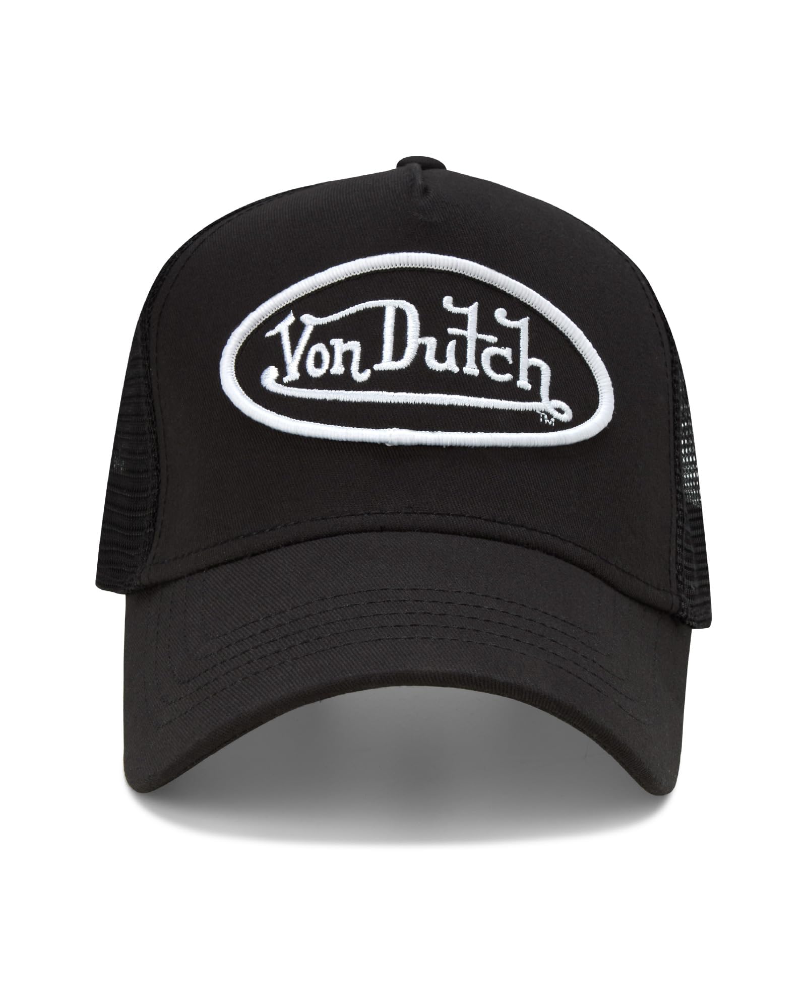 Von Dutch Unisex Trucker Hat - Retro Classic Solid Color Mesh Back Snapback Baseball Cap for Men & Women.