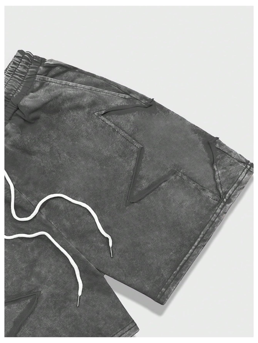VIPWOLF Men's Star Graphic Y2k Shorts Distressed Track Shorts Streetwear