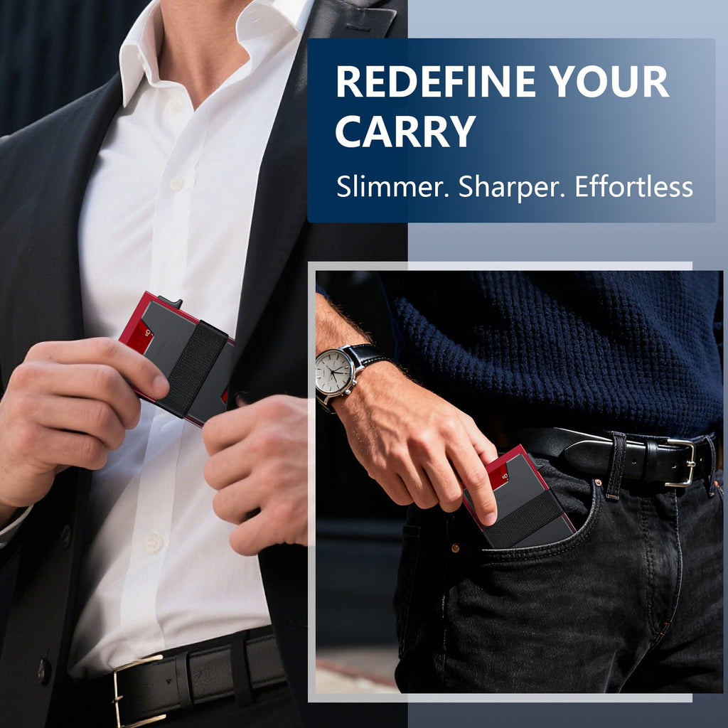 SEMORID RFID Blocking Slim Card Holder Wallet for Men Wallet Minimalist