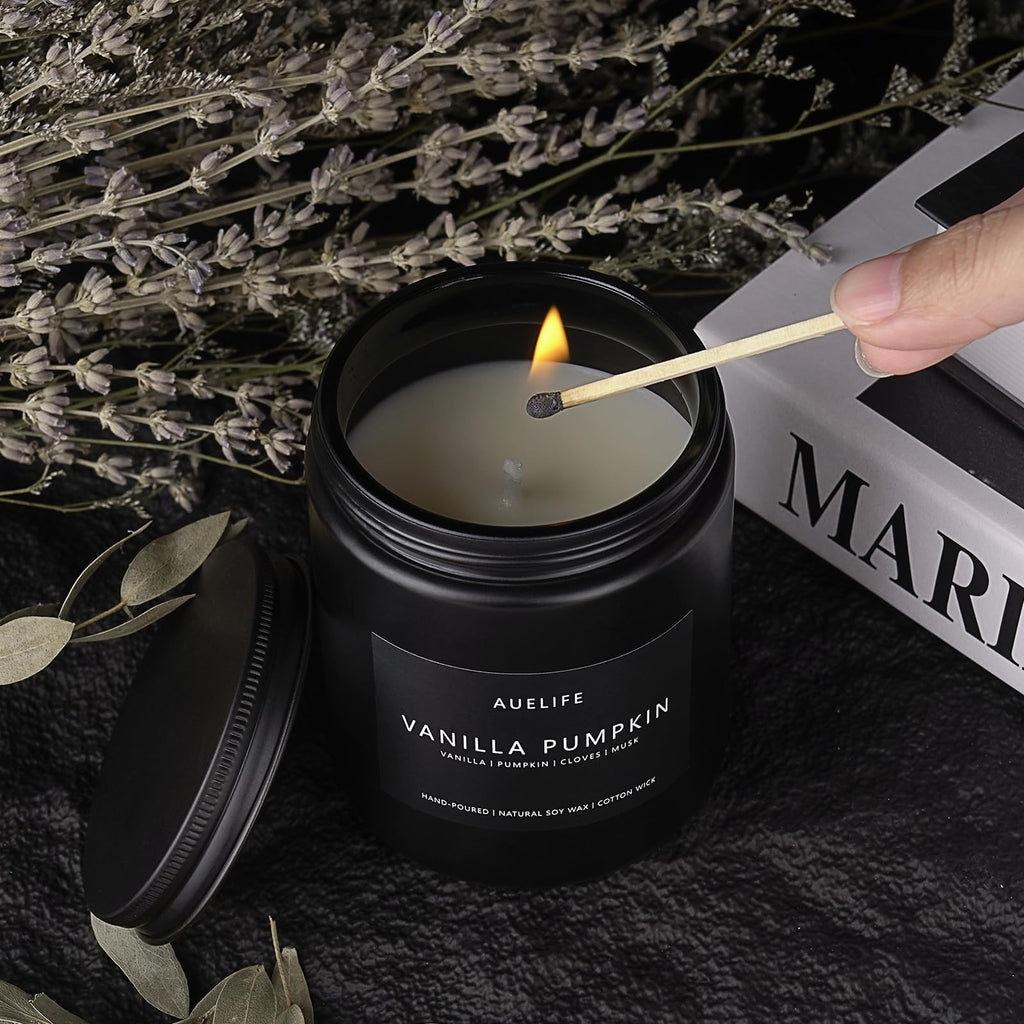 Auelife Candles for Men Gift Set, 4 Pack Soy Wax, Masculine