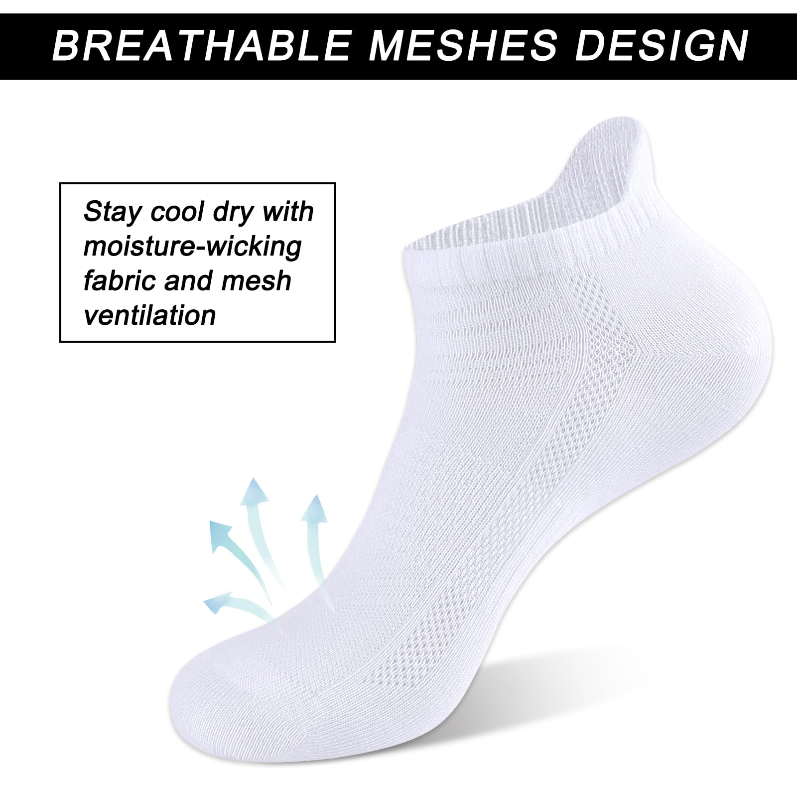 shnn 14 Pairs Mens/Womens Ankle Socks Breathable Casual Low Cut Short Socks for Men/Women with Heel Tab