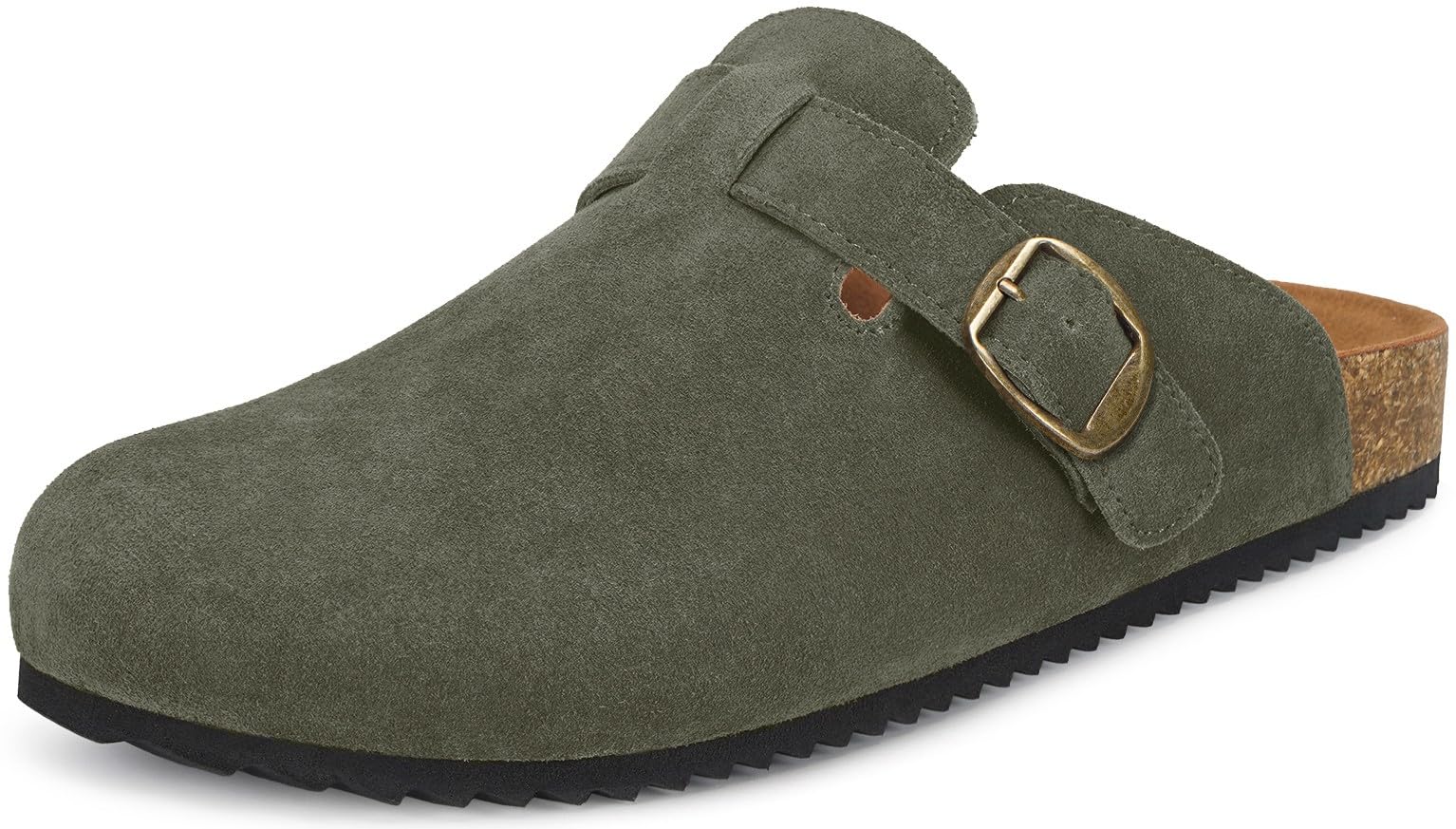 Genuine Suede Clogs Womens Mens Cork Footbed Sandals Potato Shoes