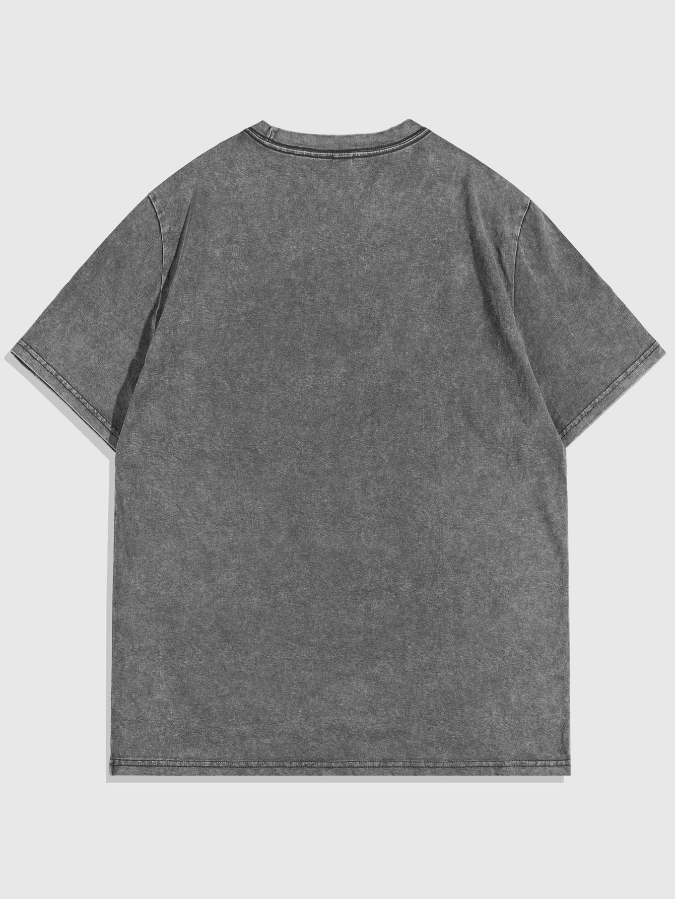 Verdusa Men's Y2k Graphic Tees Short Sleeve Crew Neck Grunge Shirts