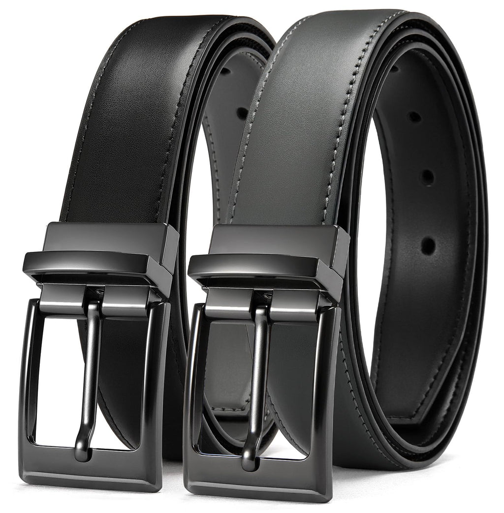 CHAOREN Reversible Belt Men 1 Piece - 1.25" Leather Dress Belt