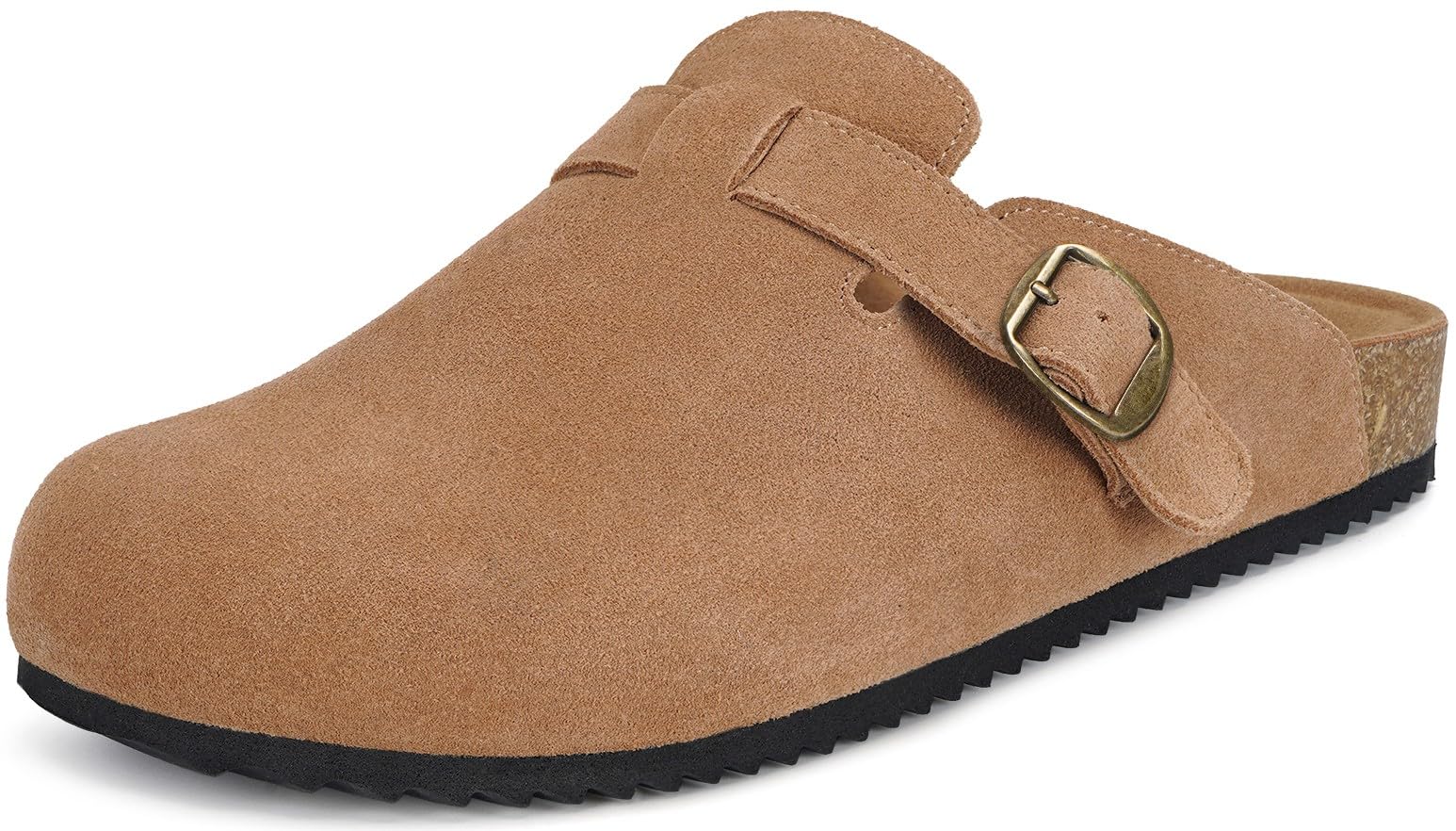 Genuine Suede Clogs Womens Mens Cork Footbed Sandals Potato Shoes
