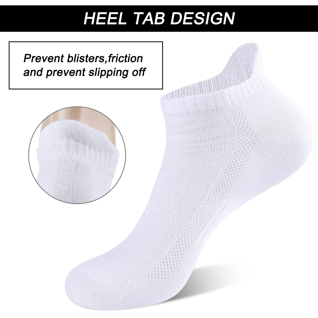 shnn 14 Pairs Mens/Womens Ankle Socks Breathable Casual Low Cut Short Socks for Men/Women with Heel Tab