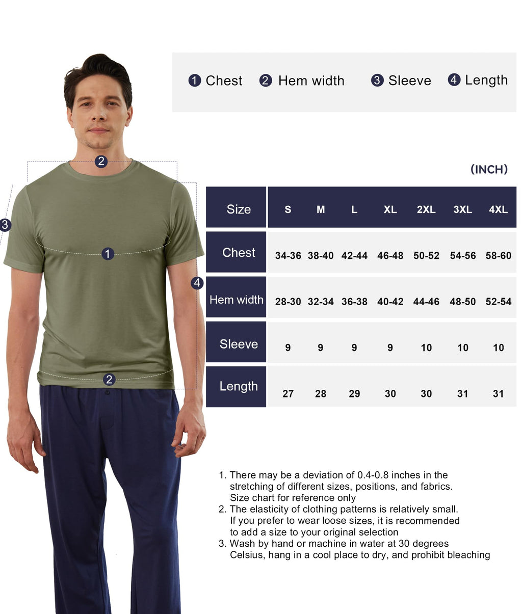 BAMBOO COOL Men's Undershirts Moisture Wicking Crewneck T Shirts 6 Pack
