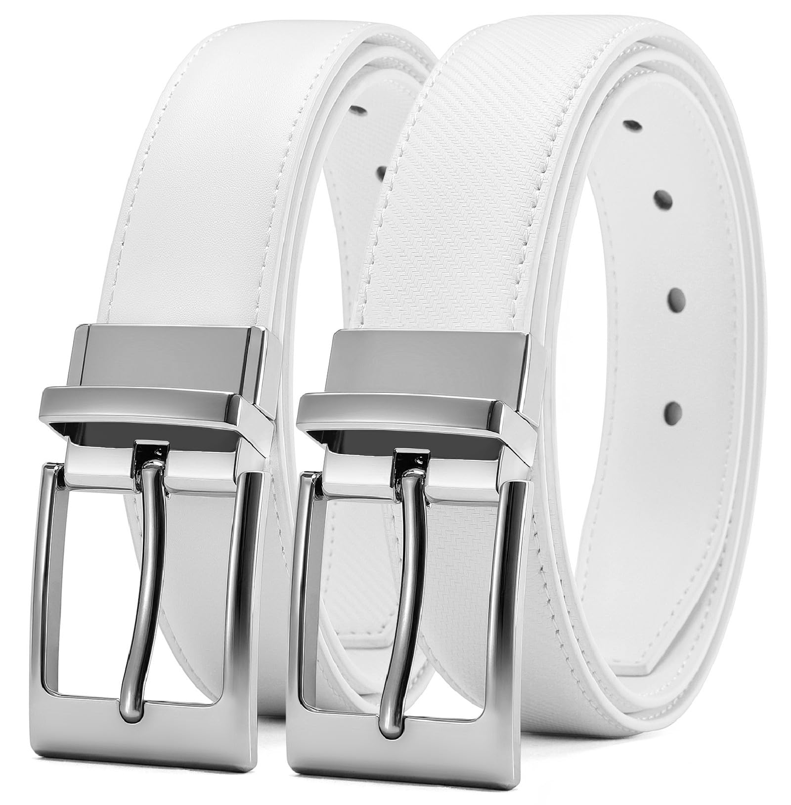 CHAOREN Reversible Belt Men 1 Piece - 1.25" Leather Dress Belt