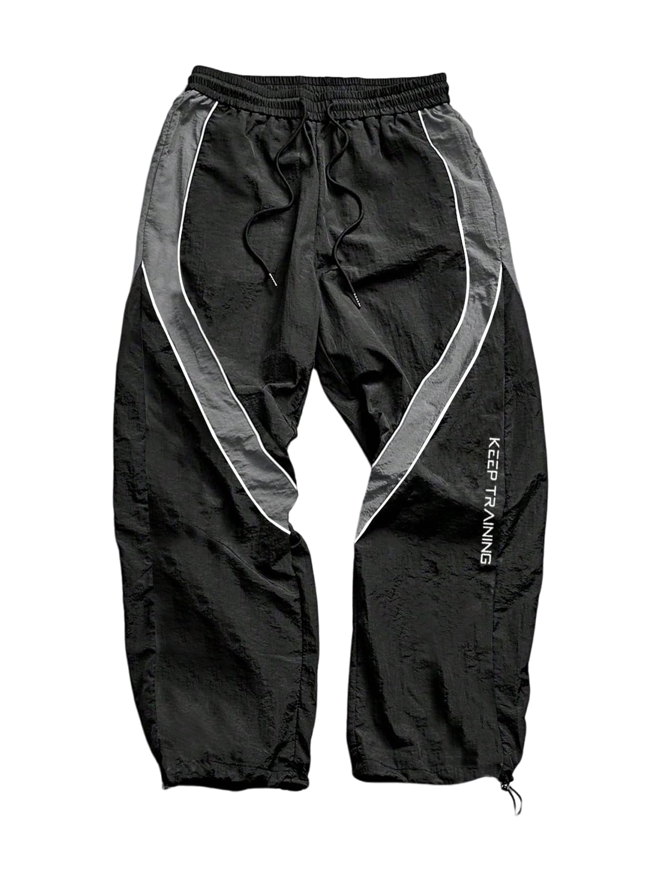 SHENHE Men's Y2k Wide Leg Baggy Parachute Pants Hip Hop Track Trousers