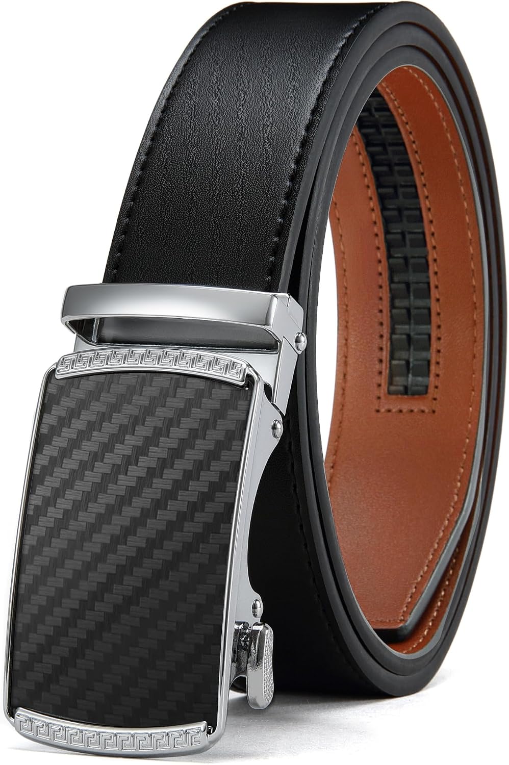 CHAOREN Men's Leather Ratchet Belt - Customizable Fit (35mm)