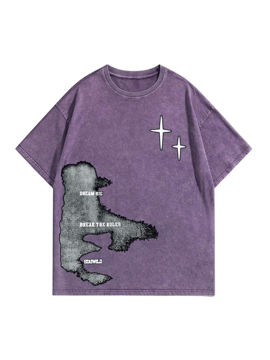 Verdusa Men's Y2k Graphic Tees Short Sleeve Crew Neck Grunge Shirts