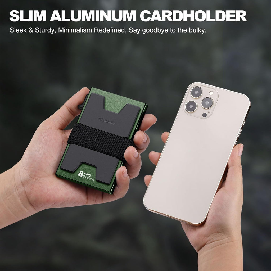 SEMORID RFID Blocking Slim Card Holder Wallet for Men Wallet Minimalist