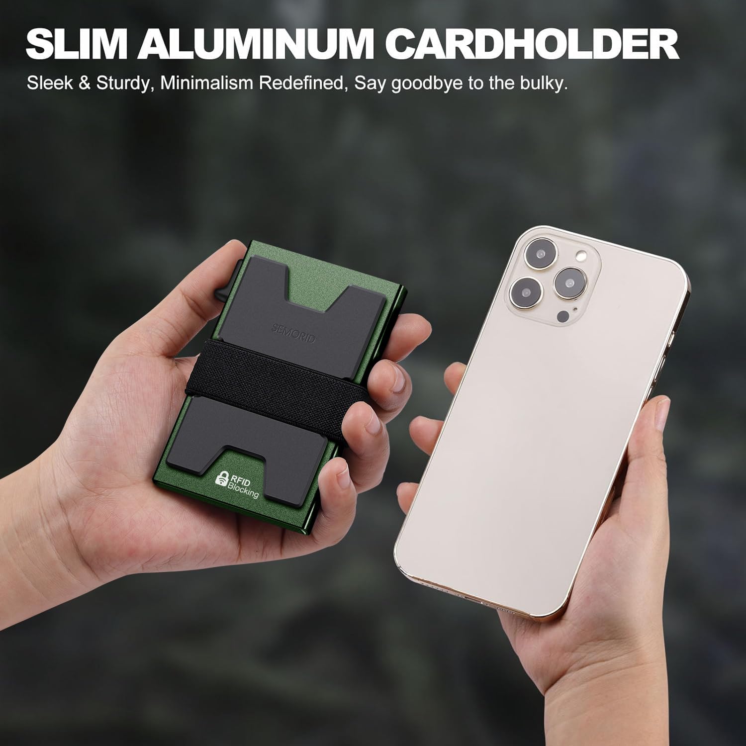 SEMORID RFID Blocking Slim Card Holder Wallet for Men Wallet Minimalist