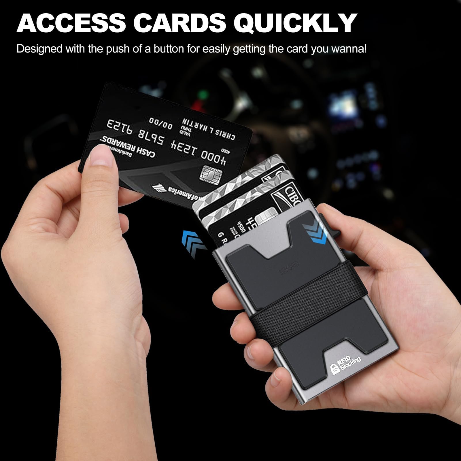 SEMORID RFID Blocking Slim Card Holder Wallet for Men Wallet Minimalist