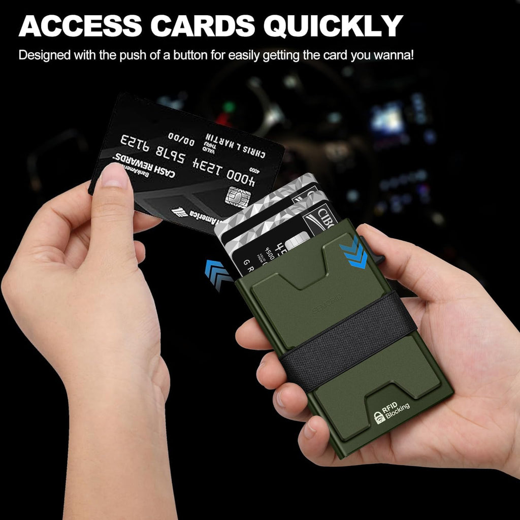 SEMORID RFID Blocking Slim Card Holder Wallet for Men Wallet Minimalist