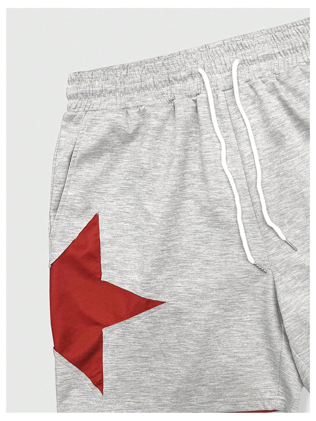 VIPWOLF Men's Star Graphic Y2k Shorts Distressed Track Shorts Streetwear