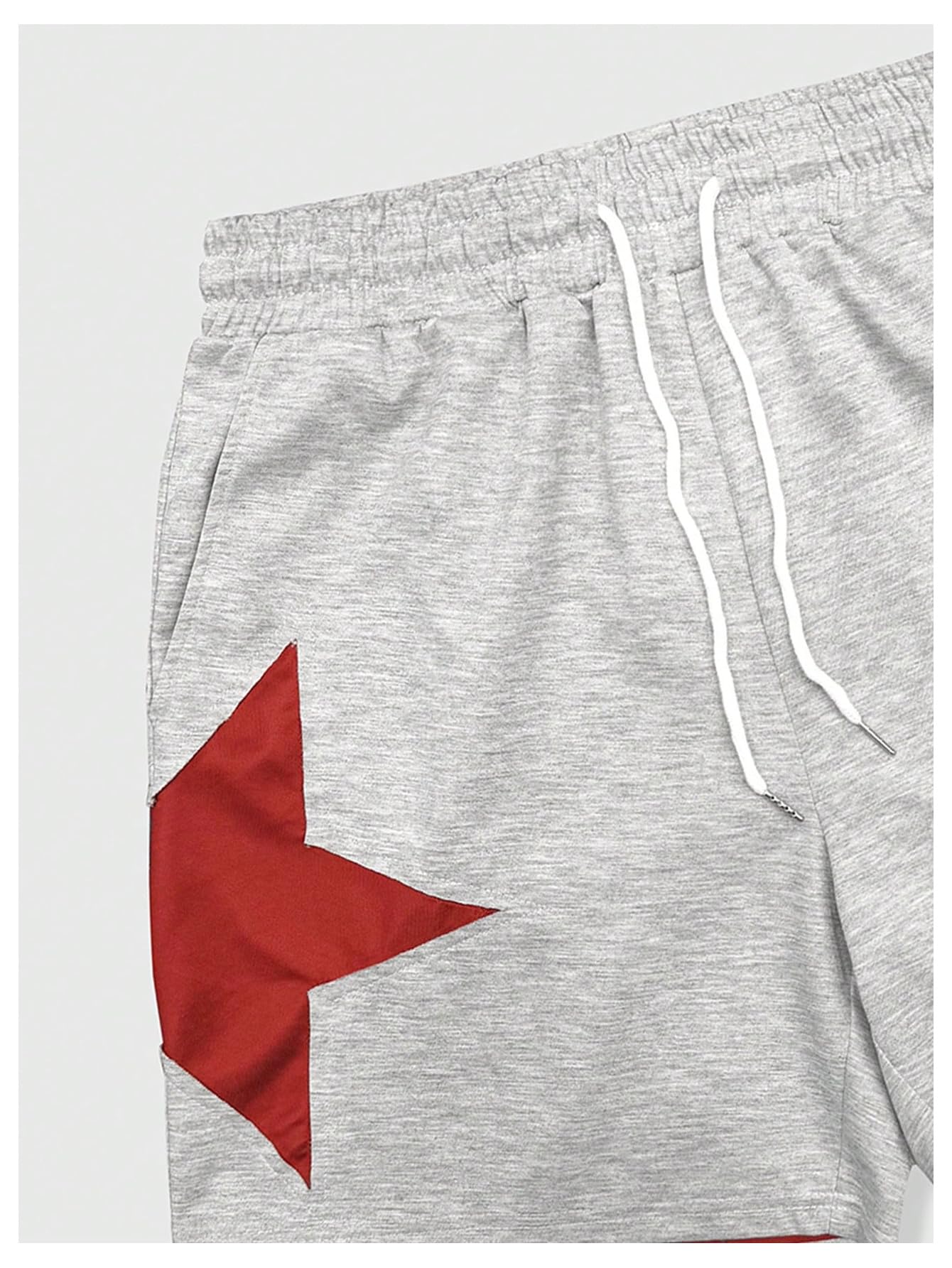 VIPWOLF Men's Star Graphic Y2k Shorts Distressed Track Shorts Streetwear