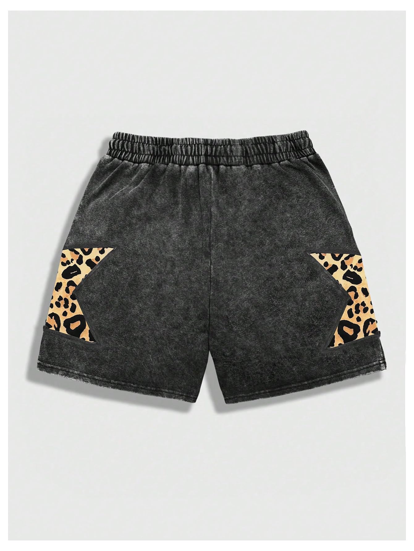 VIPWOLF Men's Star Graphic Y2k Shorts Distressed Track Shorts Streetwear