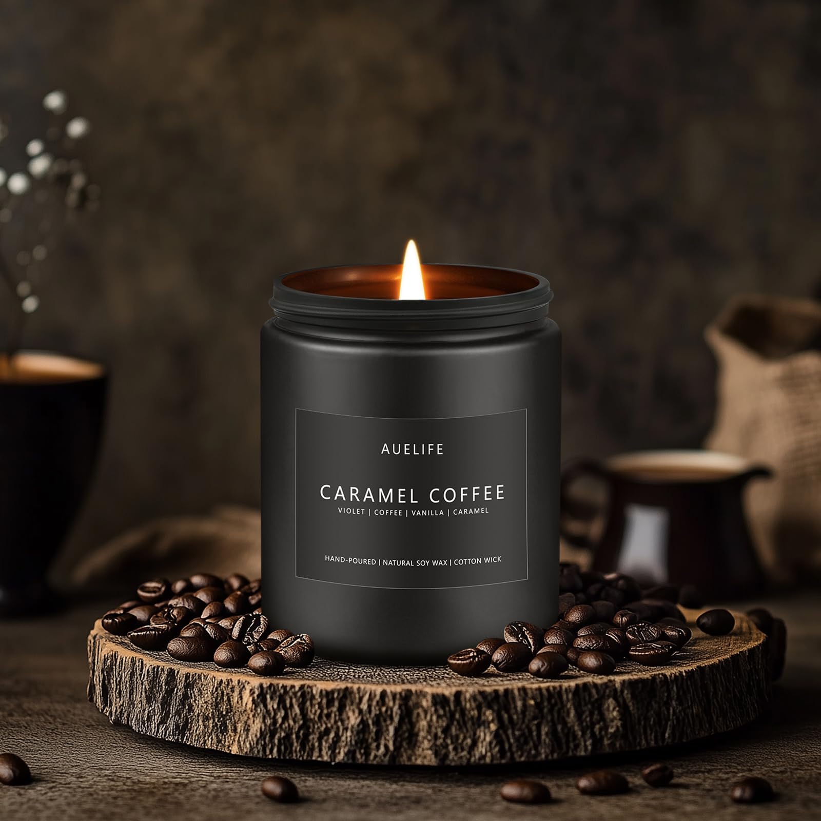 Auelife Candles for Men Gift Set, 4 Pack Soy Wax, Masculine
