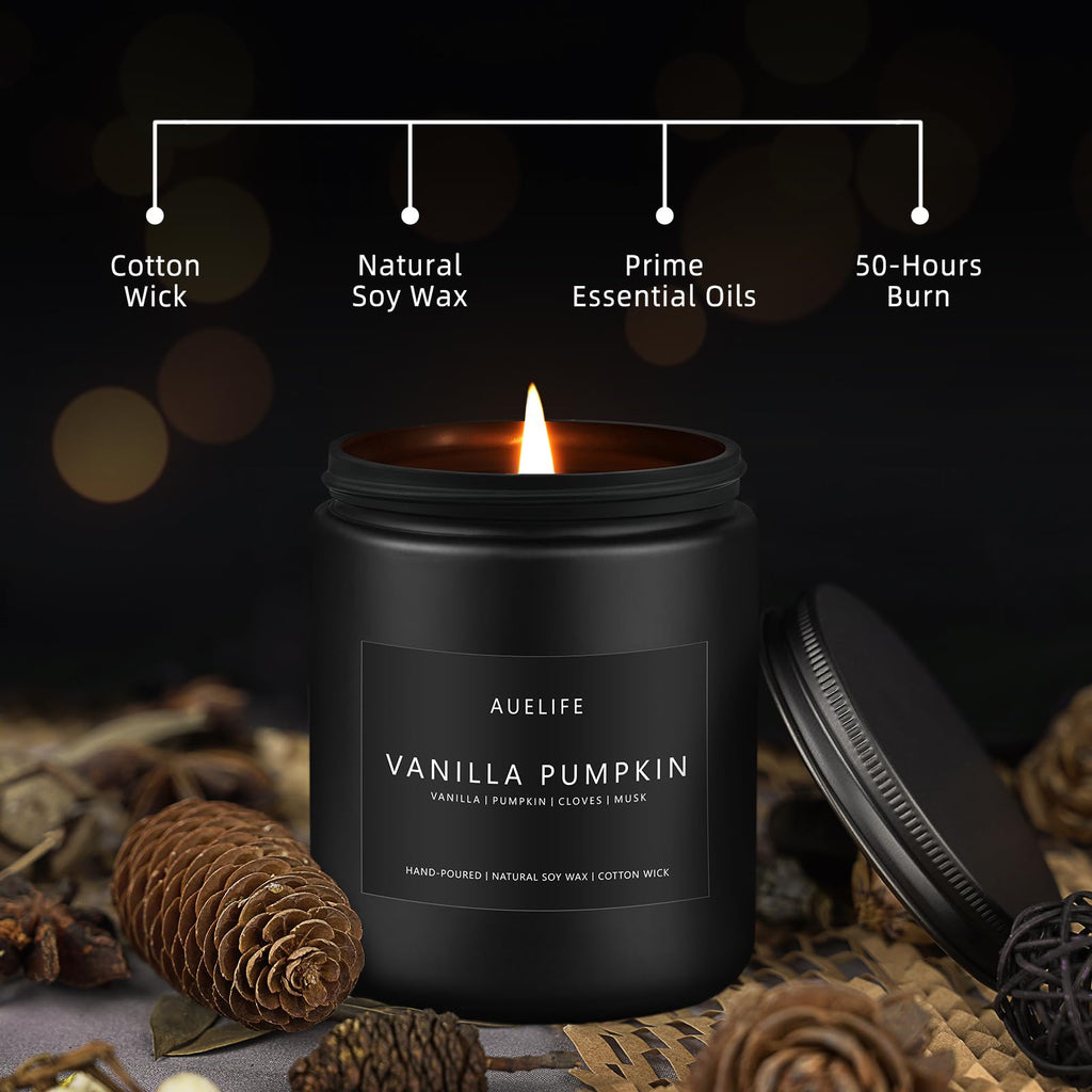Auelife Candles for Men Gift Set, 4 Pack Soy Wax, Masculine
