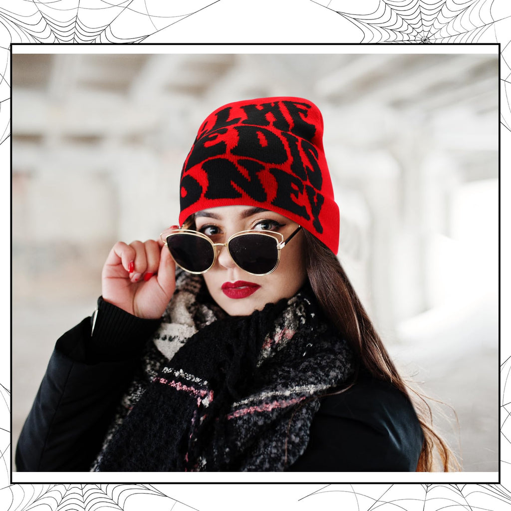 Ramede 4 Pcs Y2k Beanie - Double Sided Graphic Beanies for Men and Women, Acrylic Knitted Y2k Hats Accessories