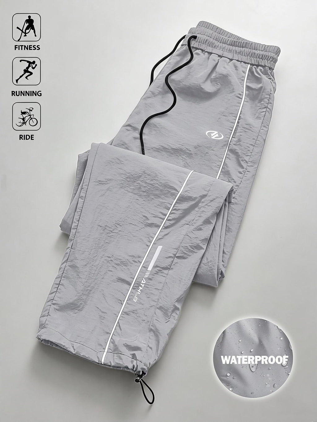 SHENHE Men's Y2k Wide Leg Baggy Parachute Pants Hip Hop Track Trousers