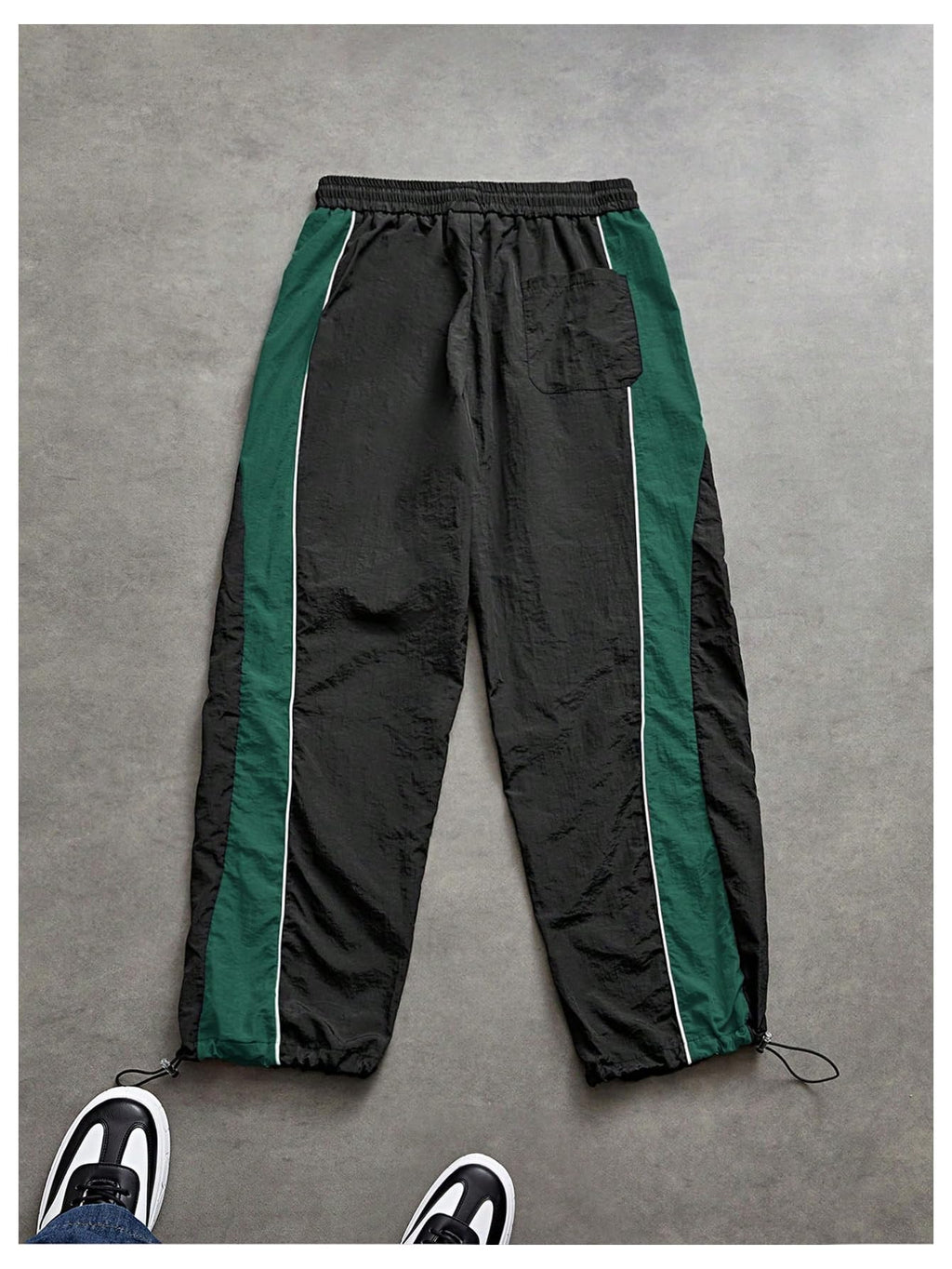 SHENHE Men's Y2k Wide Leg Baggy Parachute Pants Hip Hop Track Trousers
