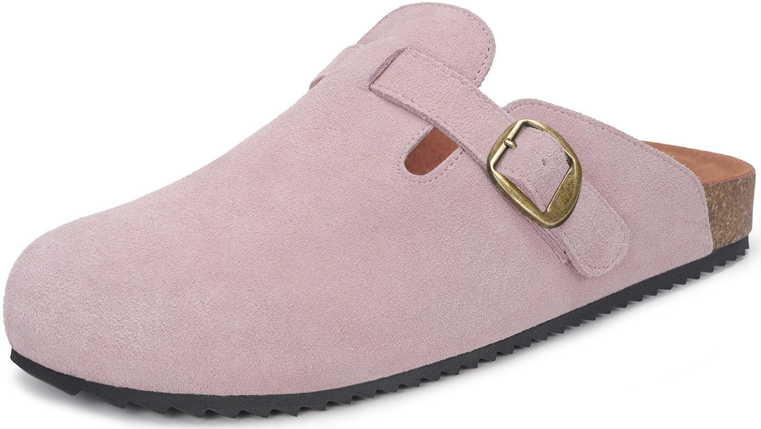Genuine Suede Clogs Womens Mens Cork Footbed Sandals Potato Shoes