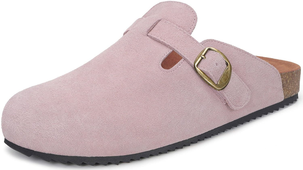 Genuine Suede Clogs Womens Mens Cork Footbed Sandals Potato Shoes