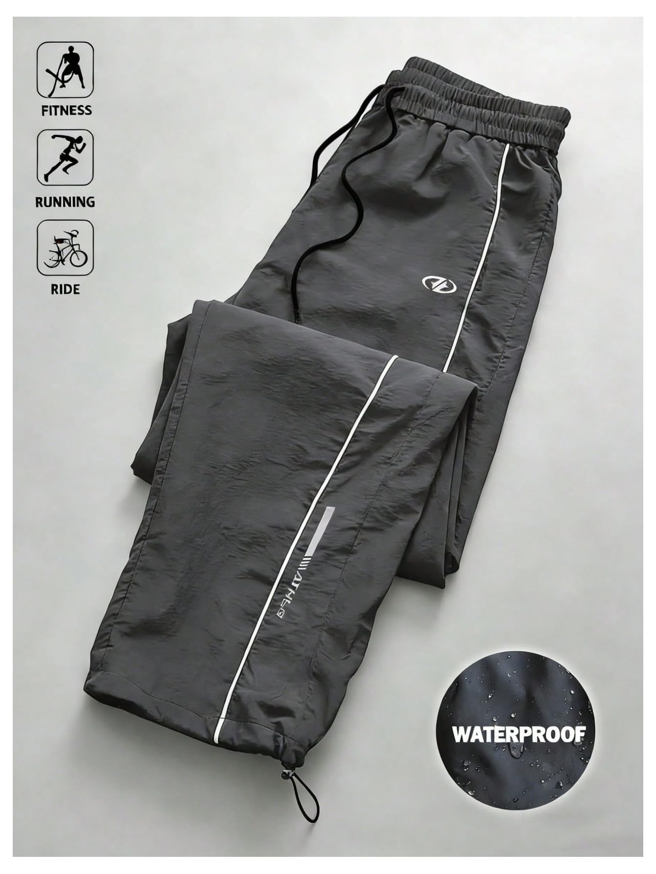 SHENHE Men's Y2k Wide Leg Baggy Parachute Pants Hip Hop Track Trousers
