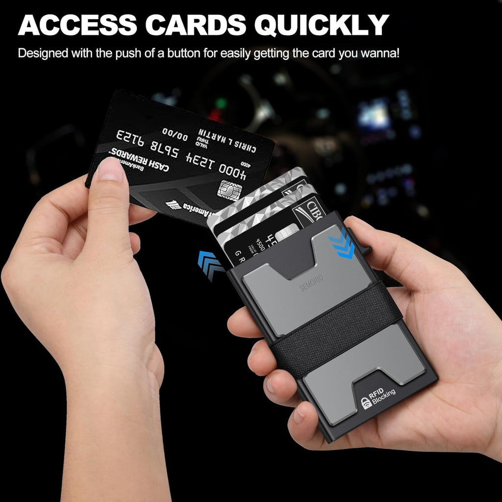 SEMORID RFID Blocking Slim Card Holder Wallet for Men Wallet Minimalist