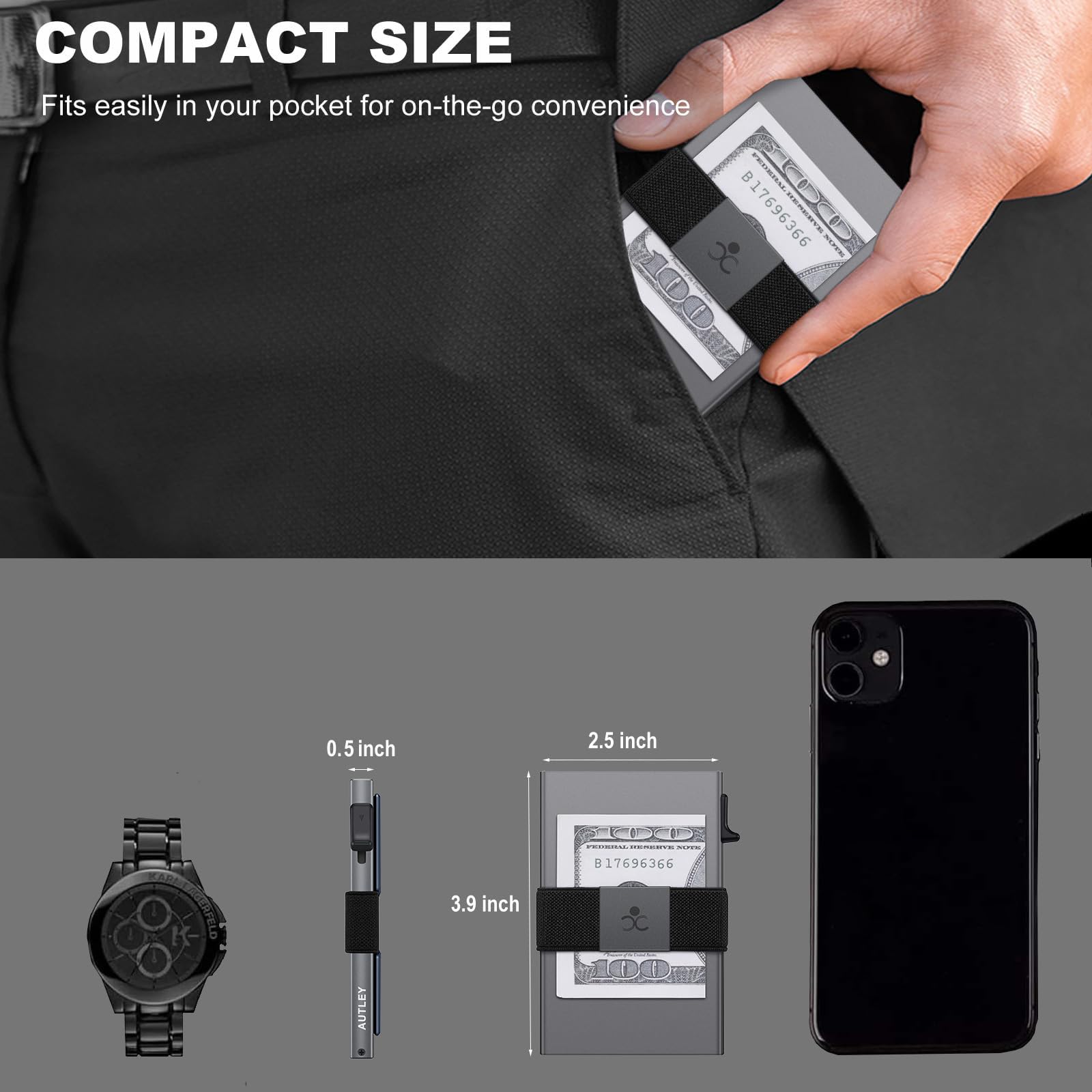 SEMORID RFID Blocking Slim Card Holder Wallet for Men Wallet Minimalist