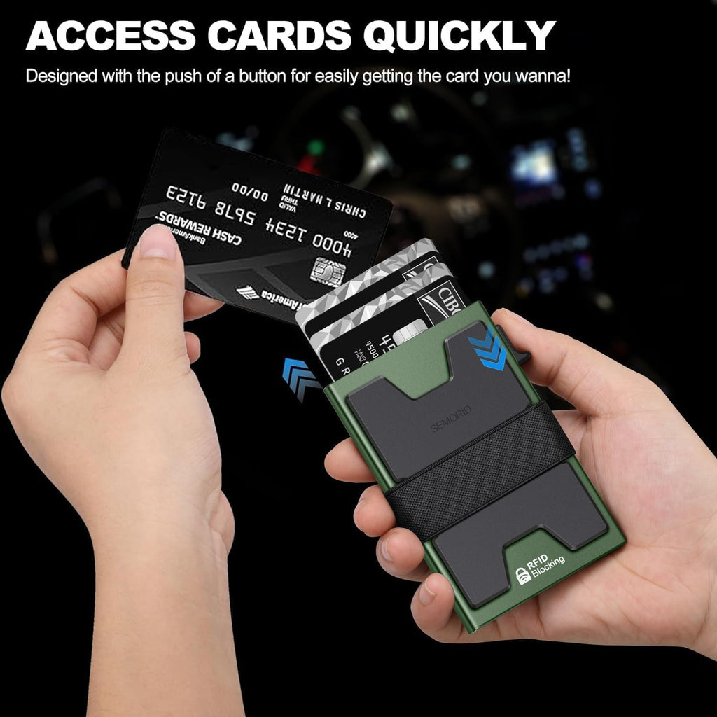 SEMORID RFID Blocking Slim Card Holder Wallet for Men Wallet Minimalist