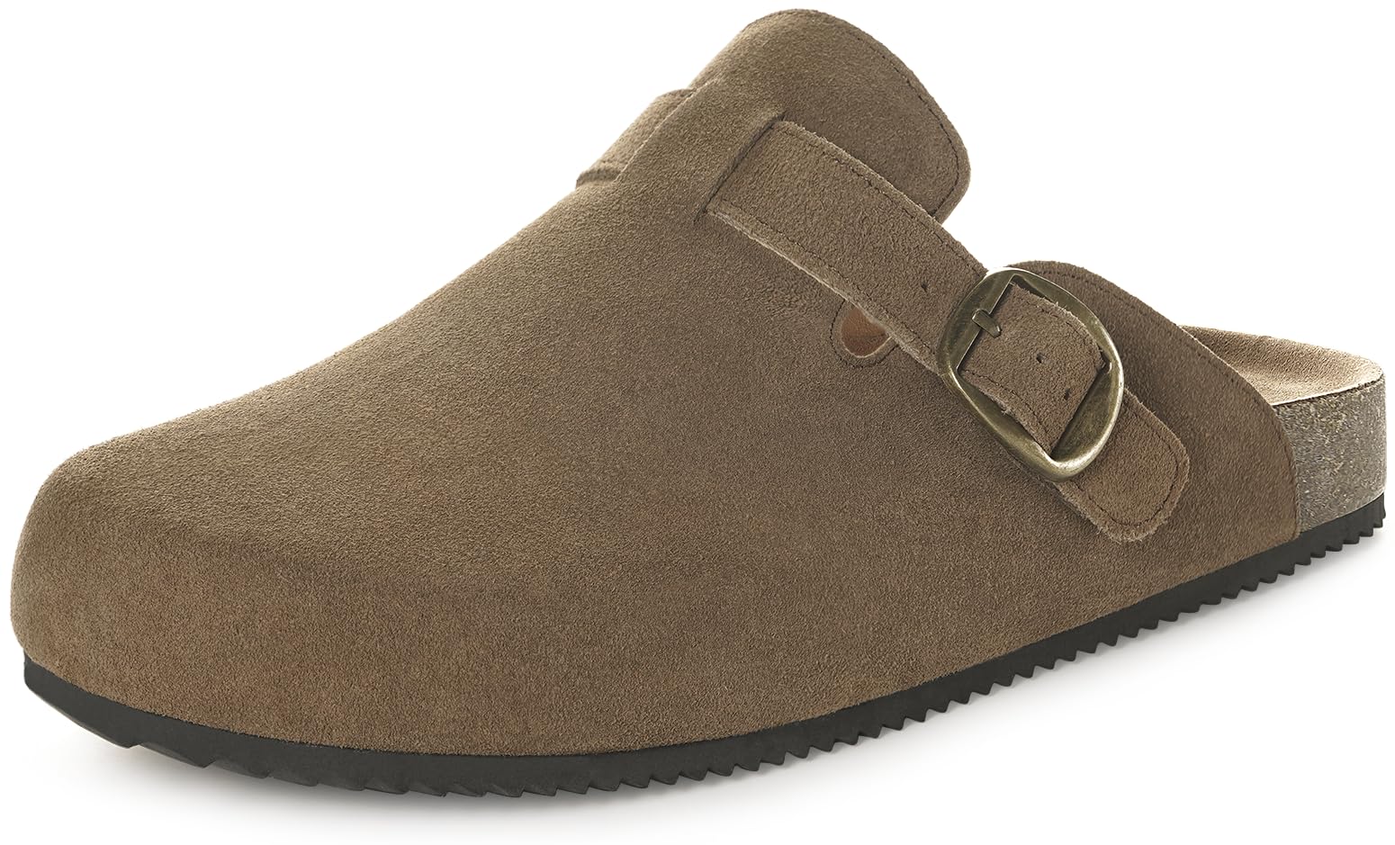 Genuine Suede Clogs Womens Mens Cork Footbed Sandals Potato Shoes