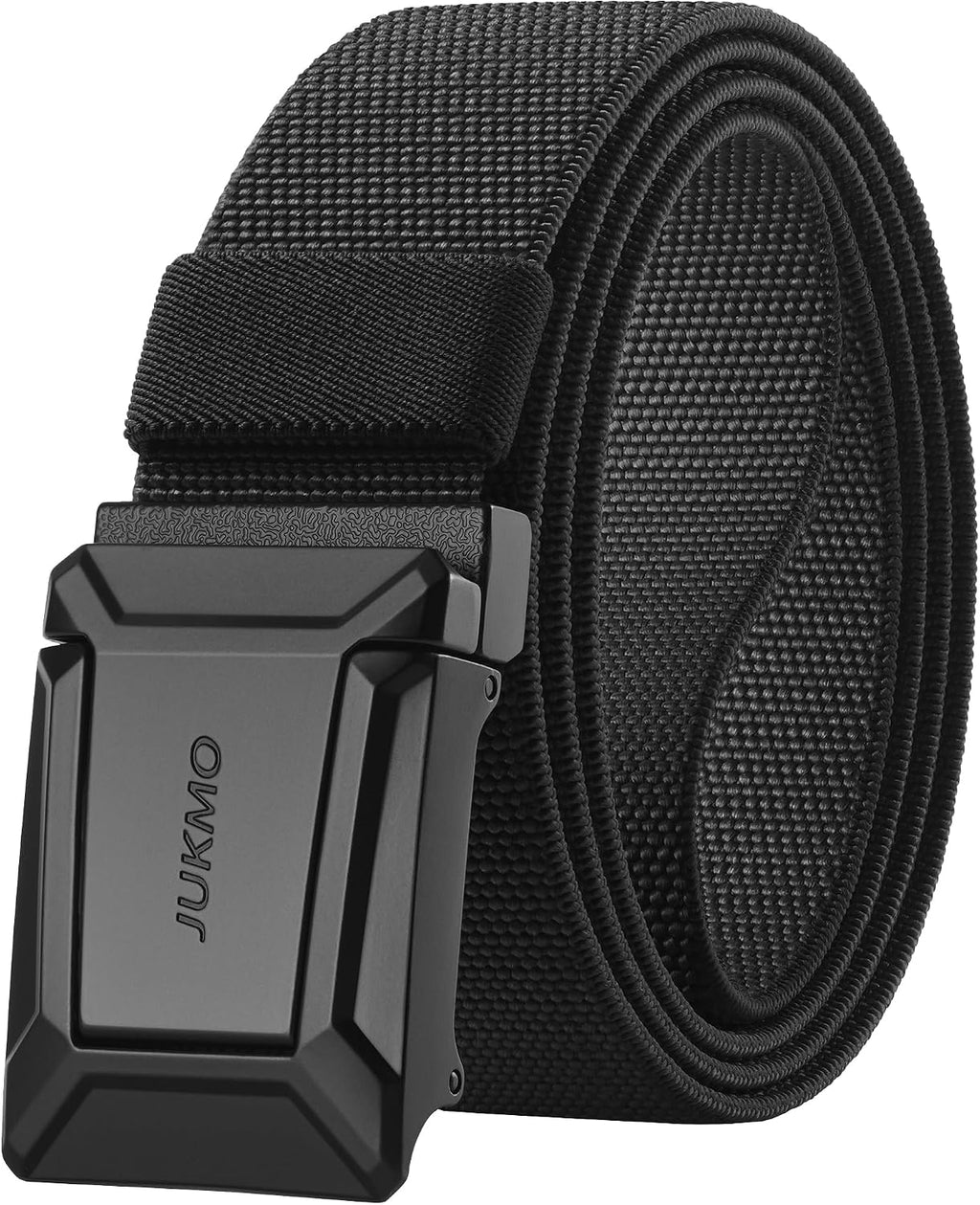 JUKMO Men's Stretch Tactical Belt, 1.5" Elastic Nylon Web with Flip Buckle