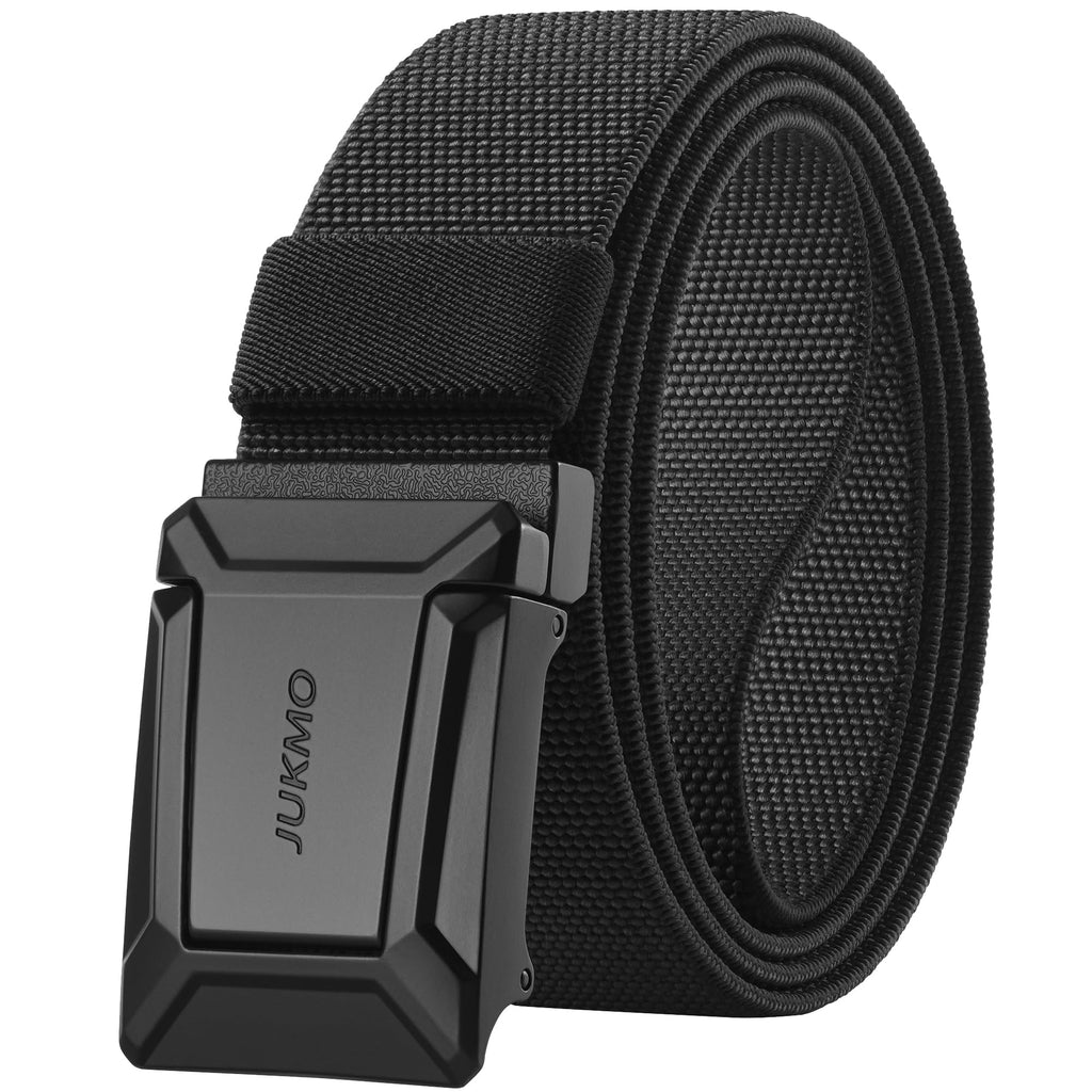 JUKMO Men's Stretch Tactical Belt, 1.5" Elastic Nylon Web with Flip Buckle