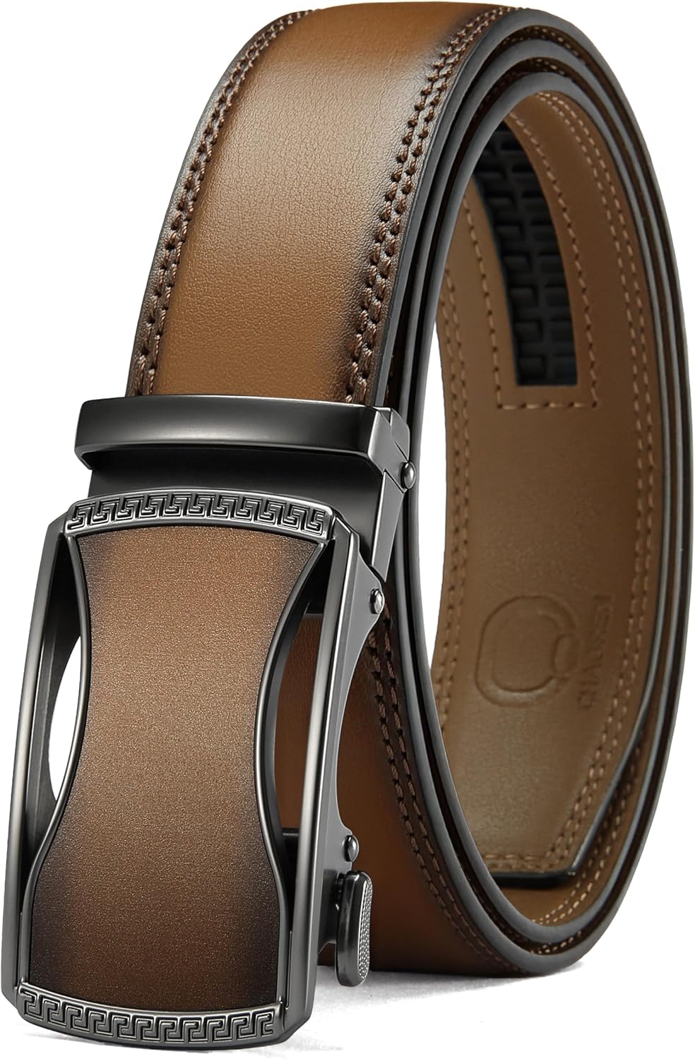 CHAOREN Men's Leather Ratchet Belt - Customizable Fit (35mm)