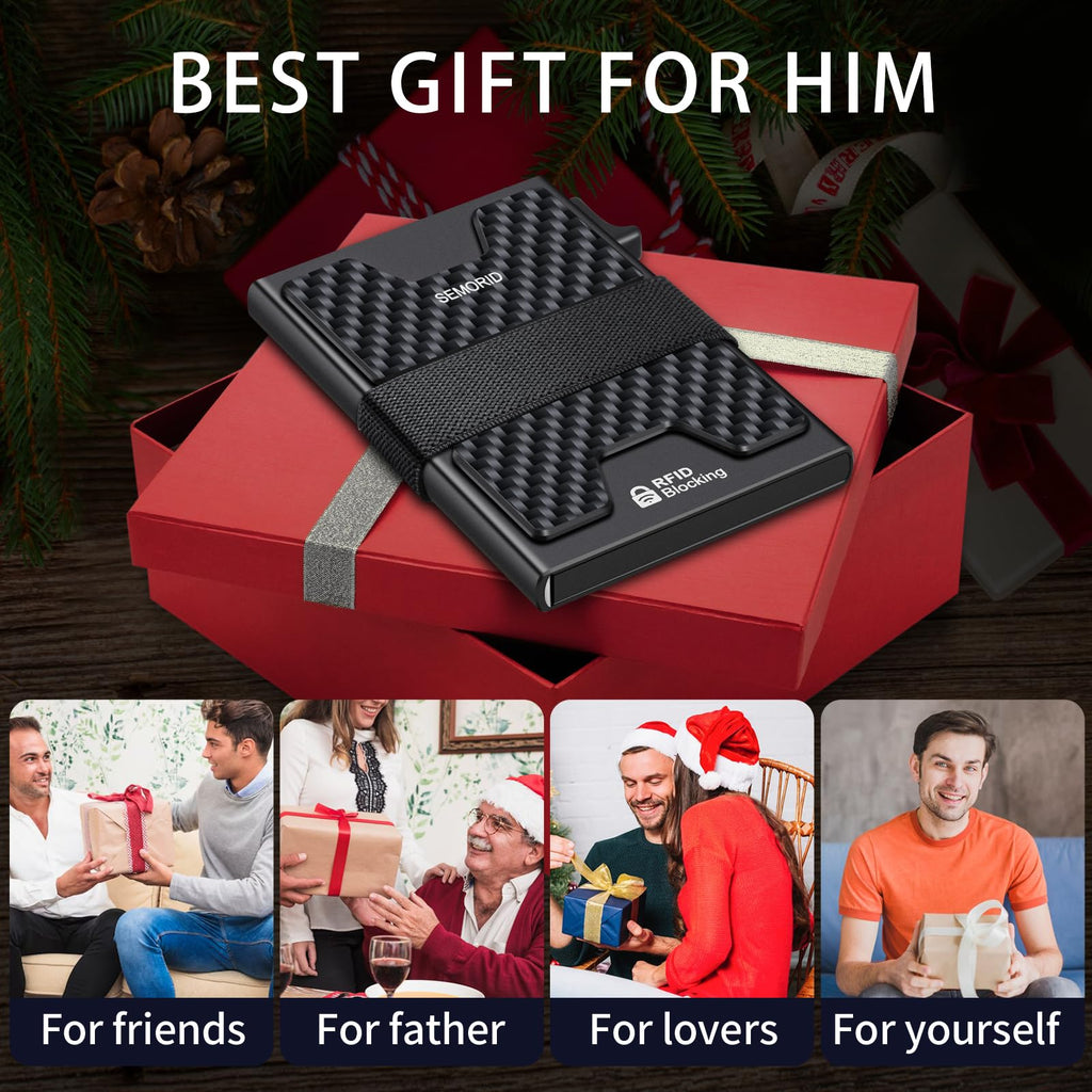 SEMORID RFID Blocking Slim Card Holder Wallet for Men Wallet Minimalist