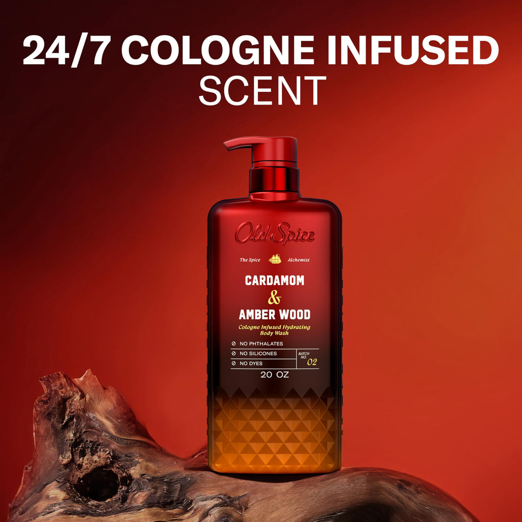 Old Spice Body Wash for Men, Cashmere + Vanilla Wood Scent, 20 fl oz
